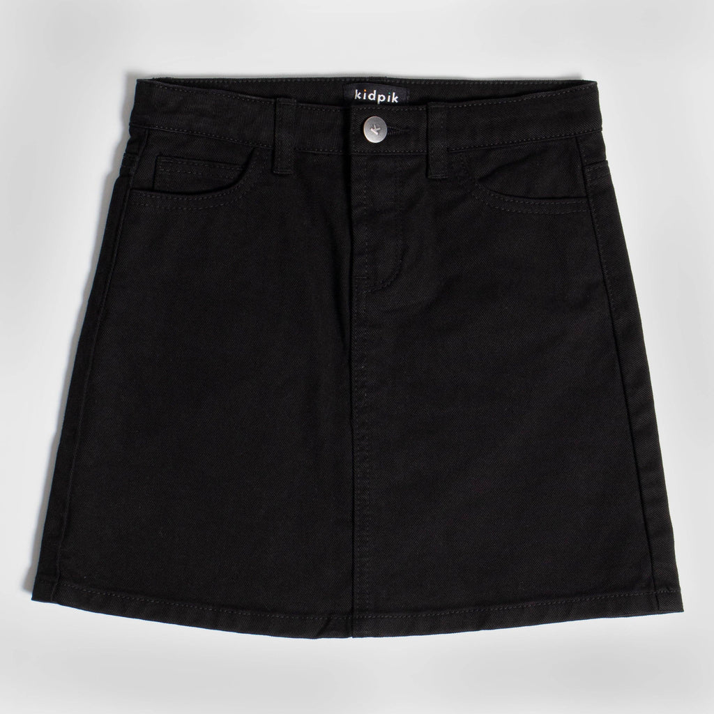 Black Denim Skirt