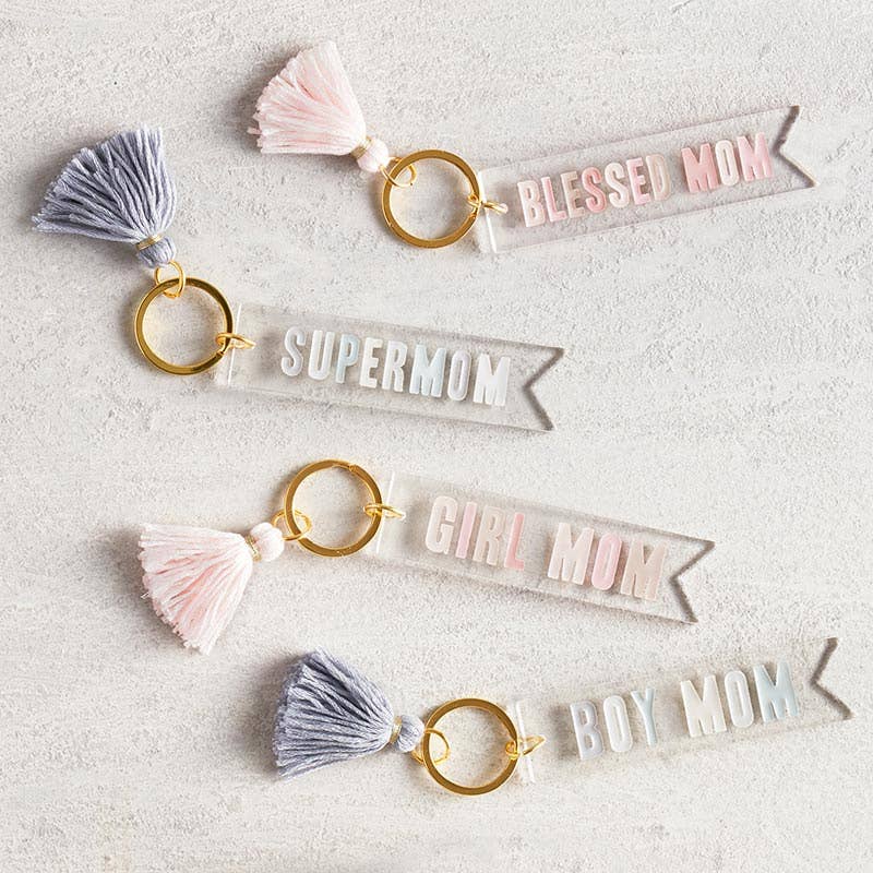 Acrylic Key Tag - Girl Mom