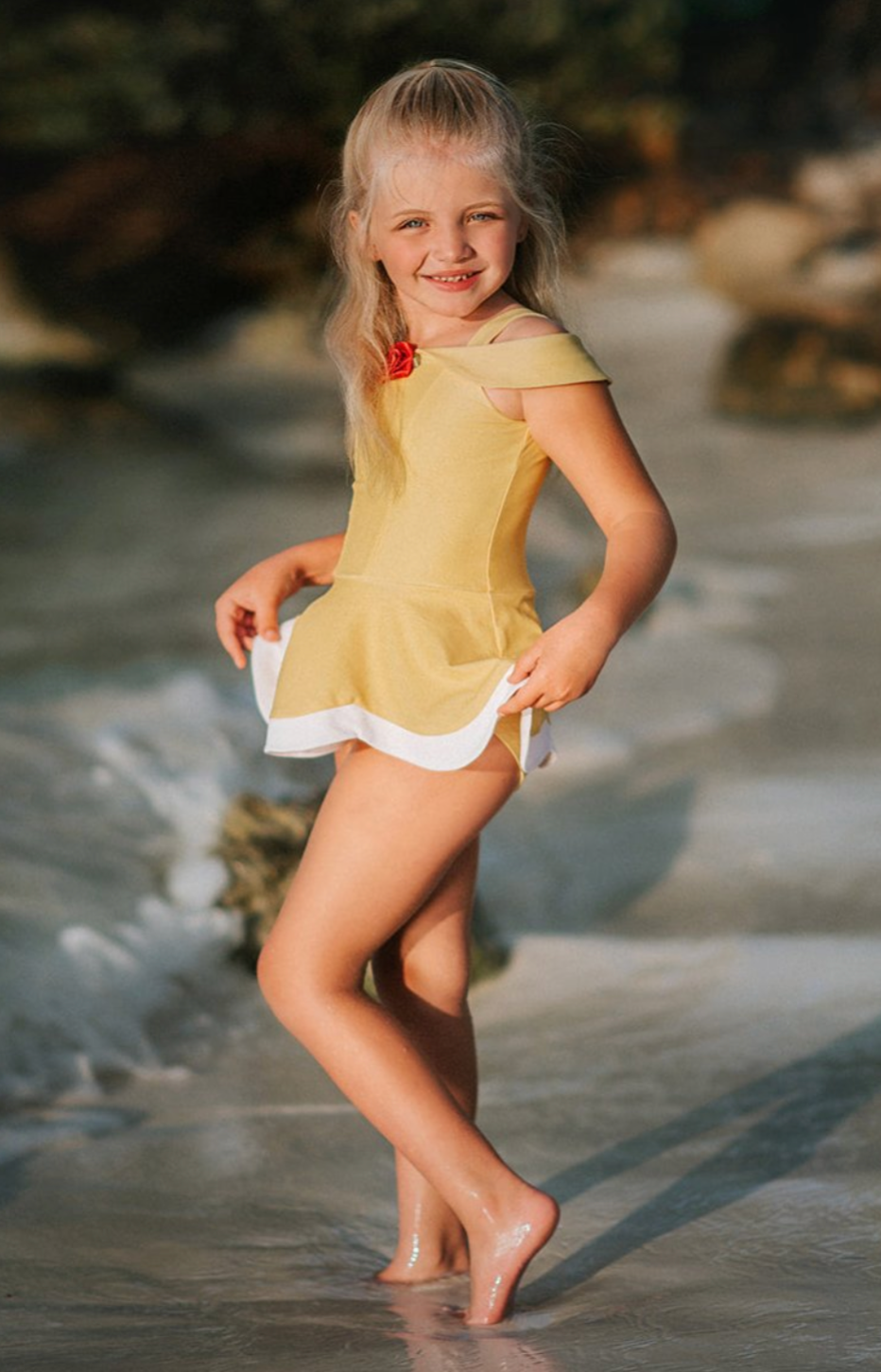 Red Rose Princess 2pc. Swim Suit Girls 