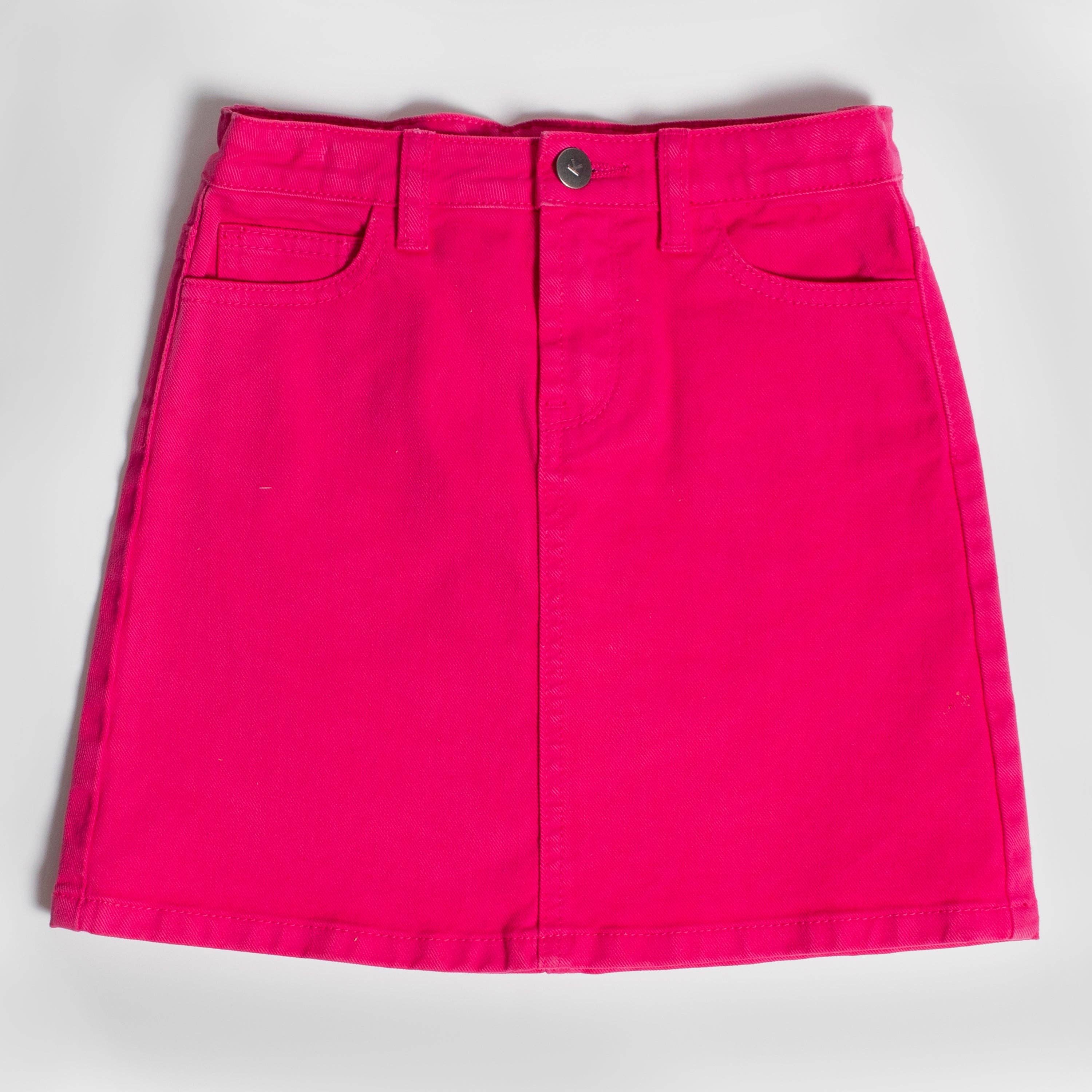Colored Denim Skirt
