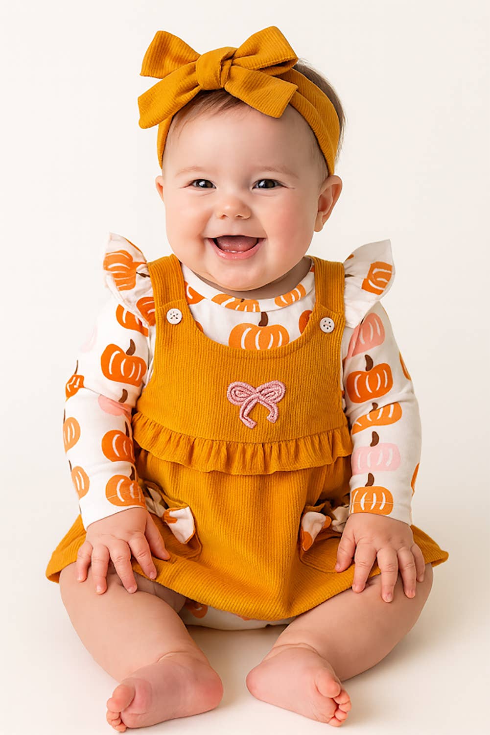 Pumpkin Harvest 3-Piece Baby Dress Outfit