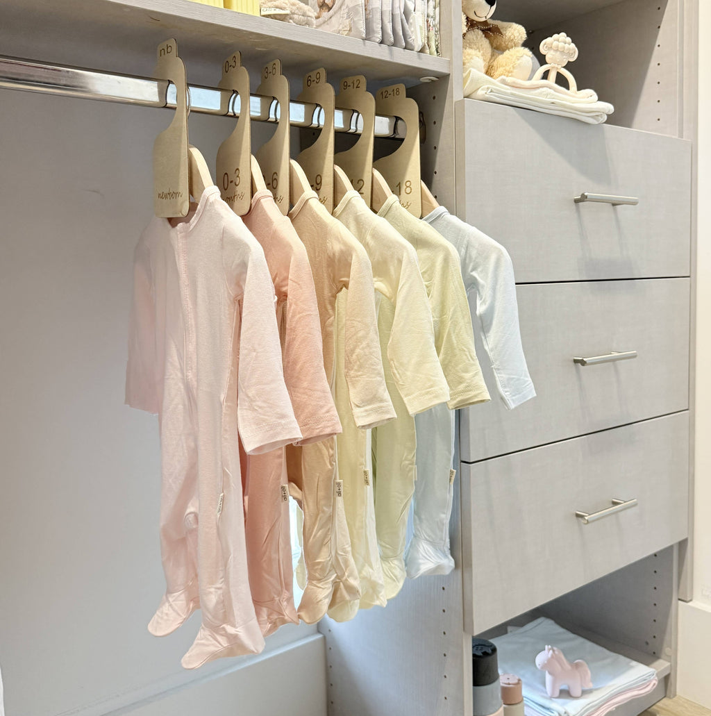 Baby Footie 2-Way Zipper – Bamboo Lounge Wear Rose