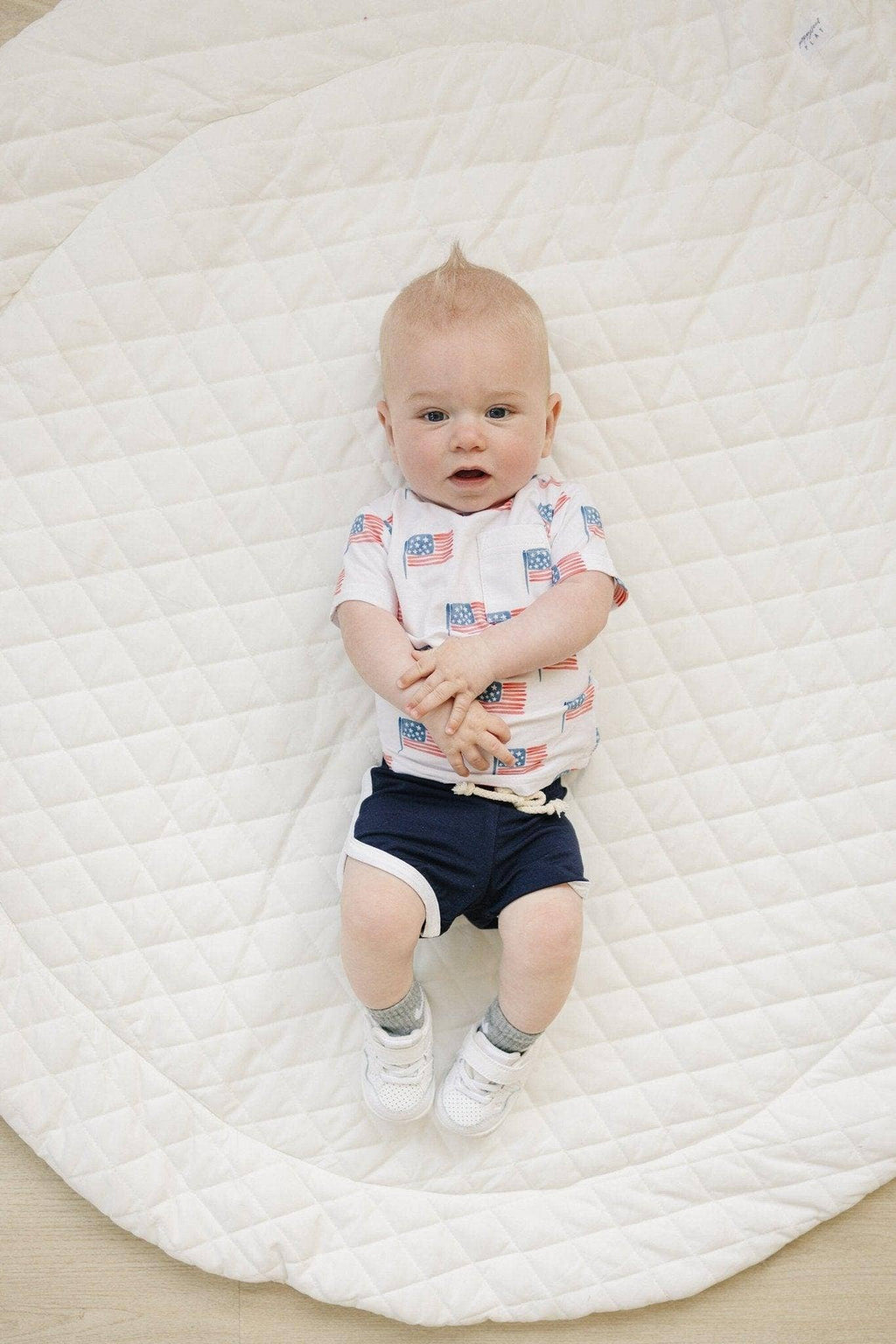 Flag Bamboo Pocket Tee & Shorts 4th of July Clothes Outfit