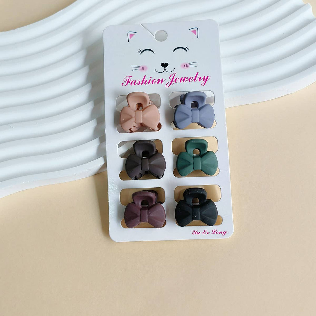 Set of 6 Small Claw Hair Clips, Simple & Chic_CWAHA0386