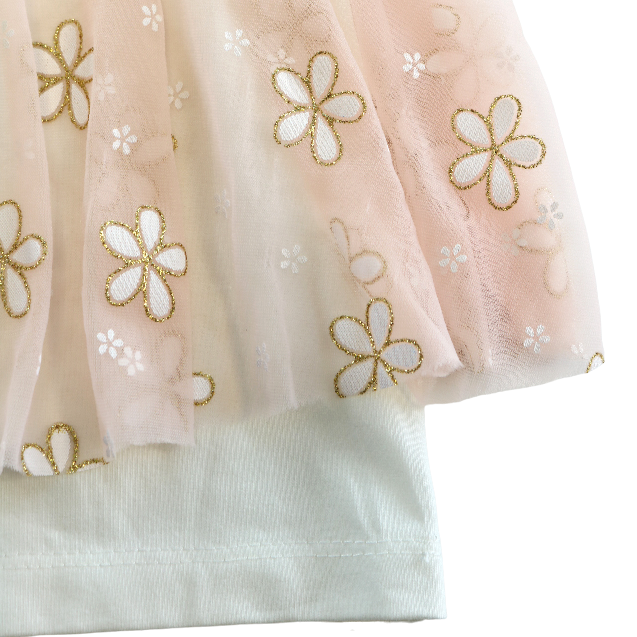 S15 13068 2-In-1 Glitter Floral Mesh Top (2 Colors)