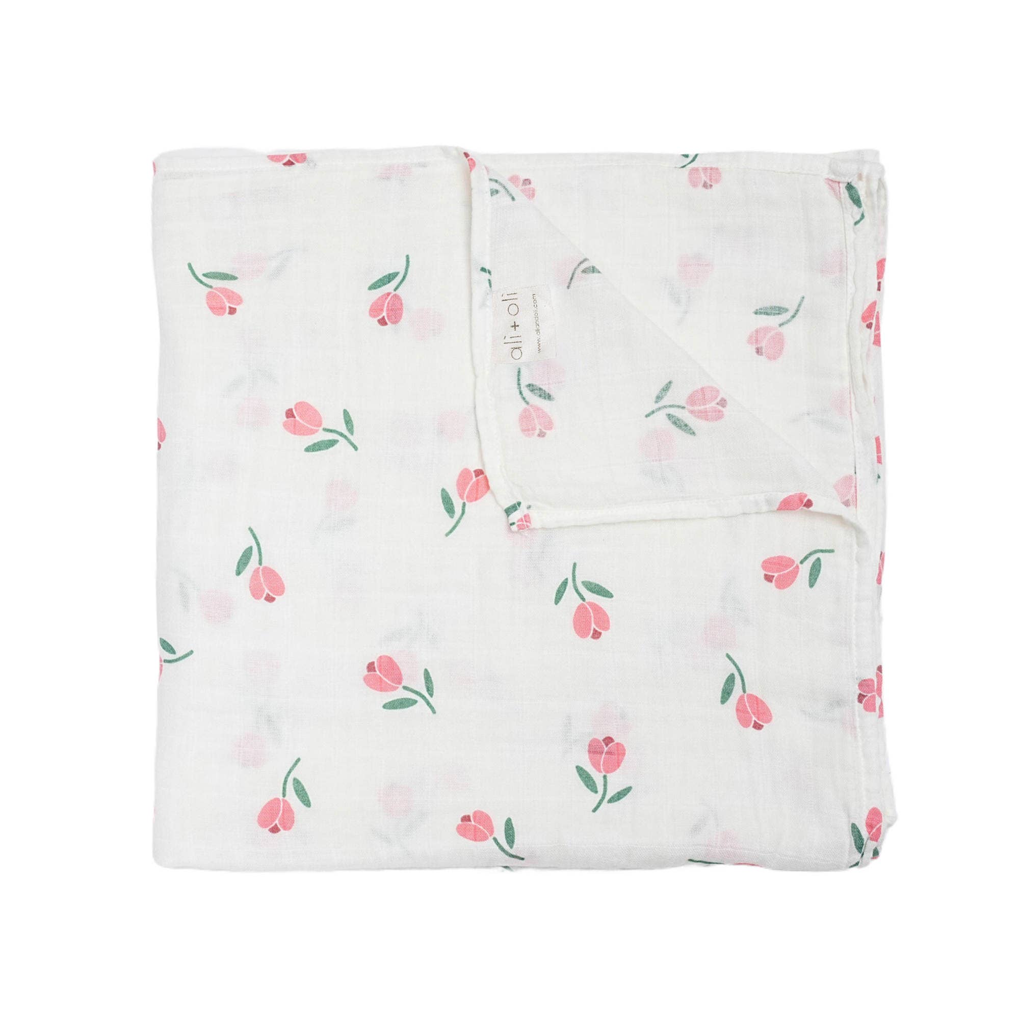 Bamboo Muslin Swaddle Blanket (Tulip)