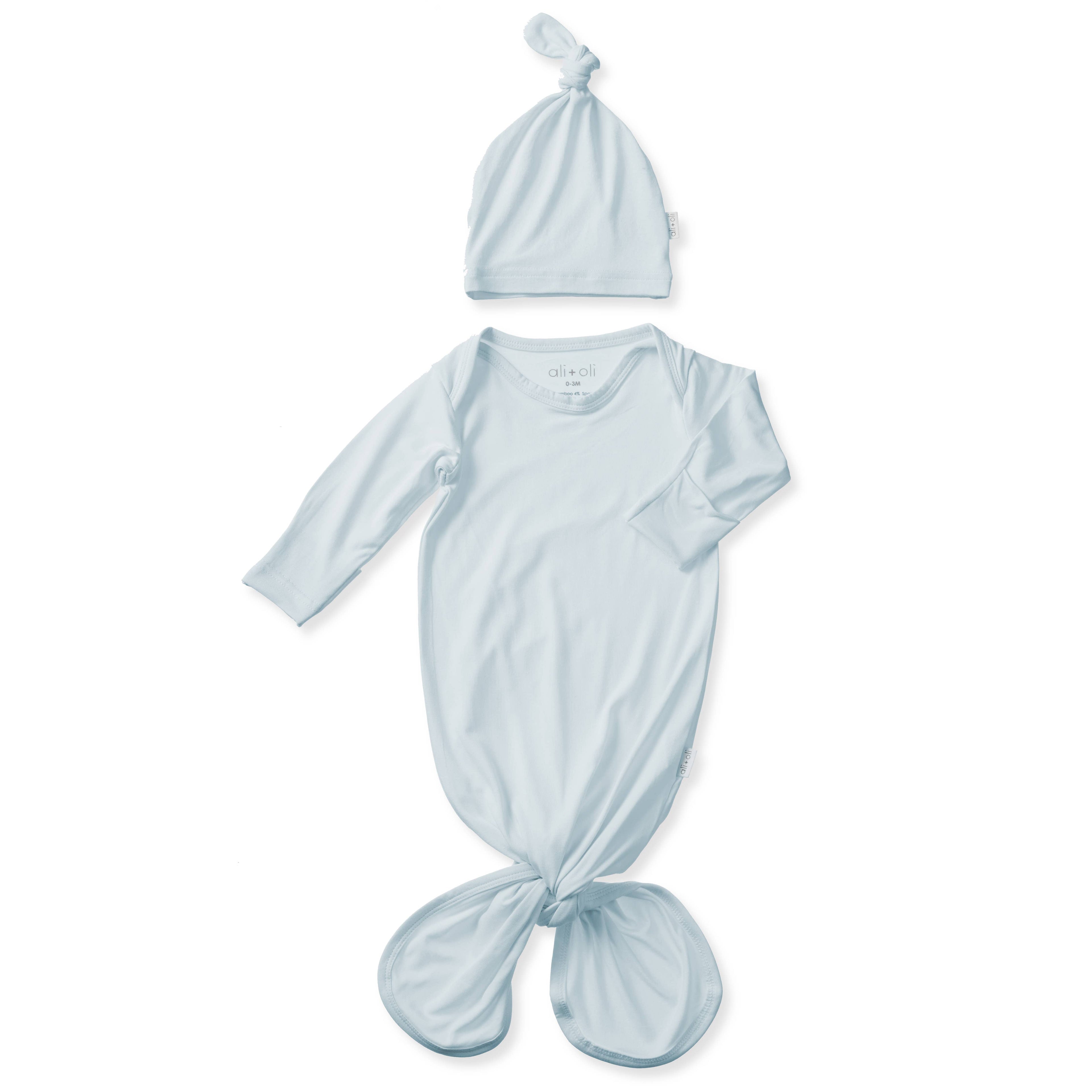 Bamboo Knotted Baby Gown & Beanie | Cute Newborn Clothes