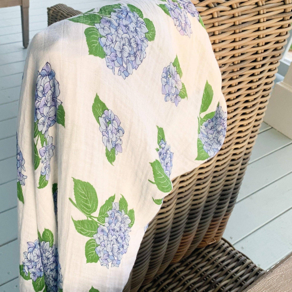 Hydrangeas Baby Muslin Swaddle Receiving Blanket Breathable and Lightweight