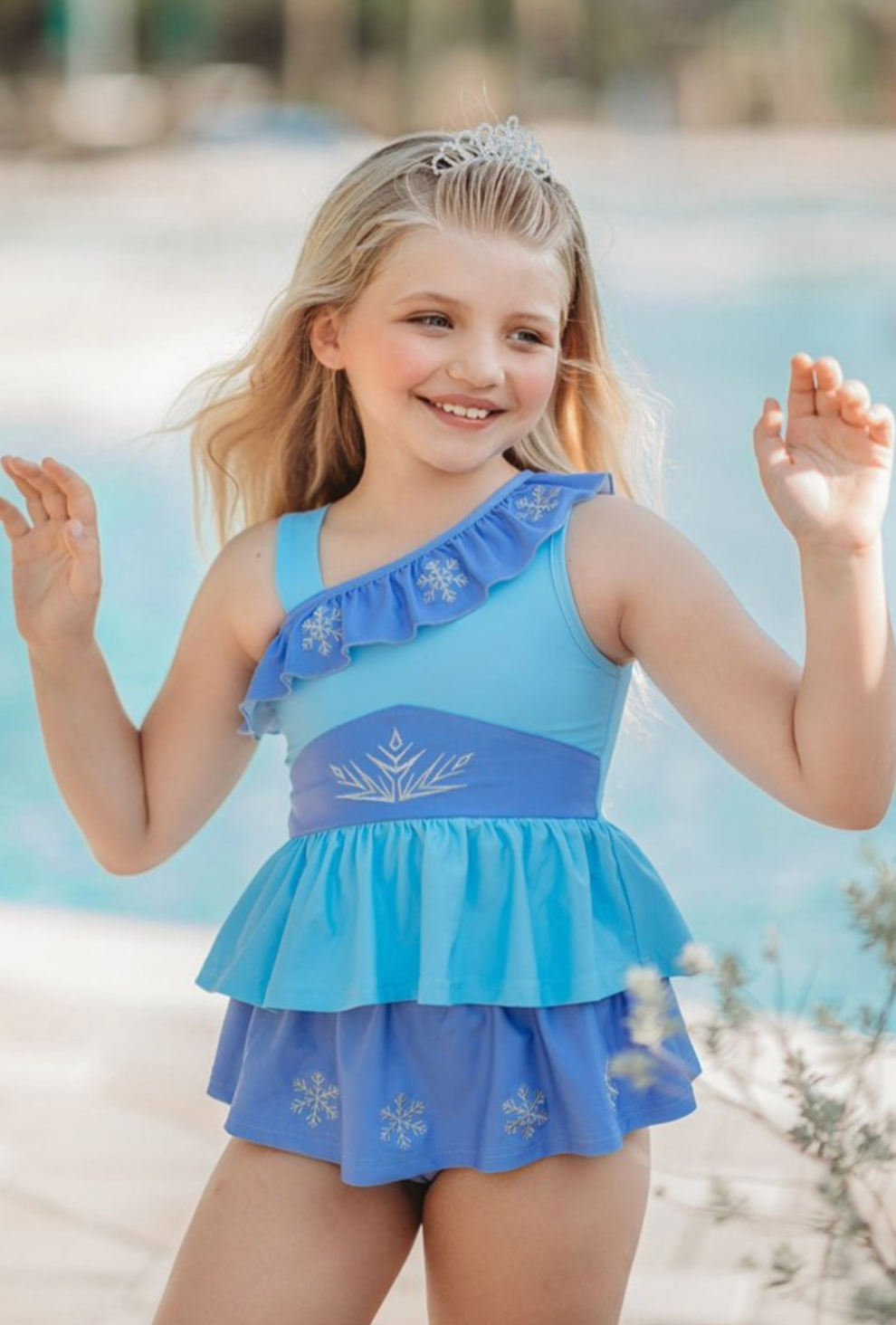 Girls Ice Queen 2pc Swim Suit
