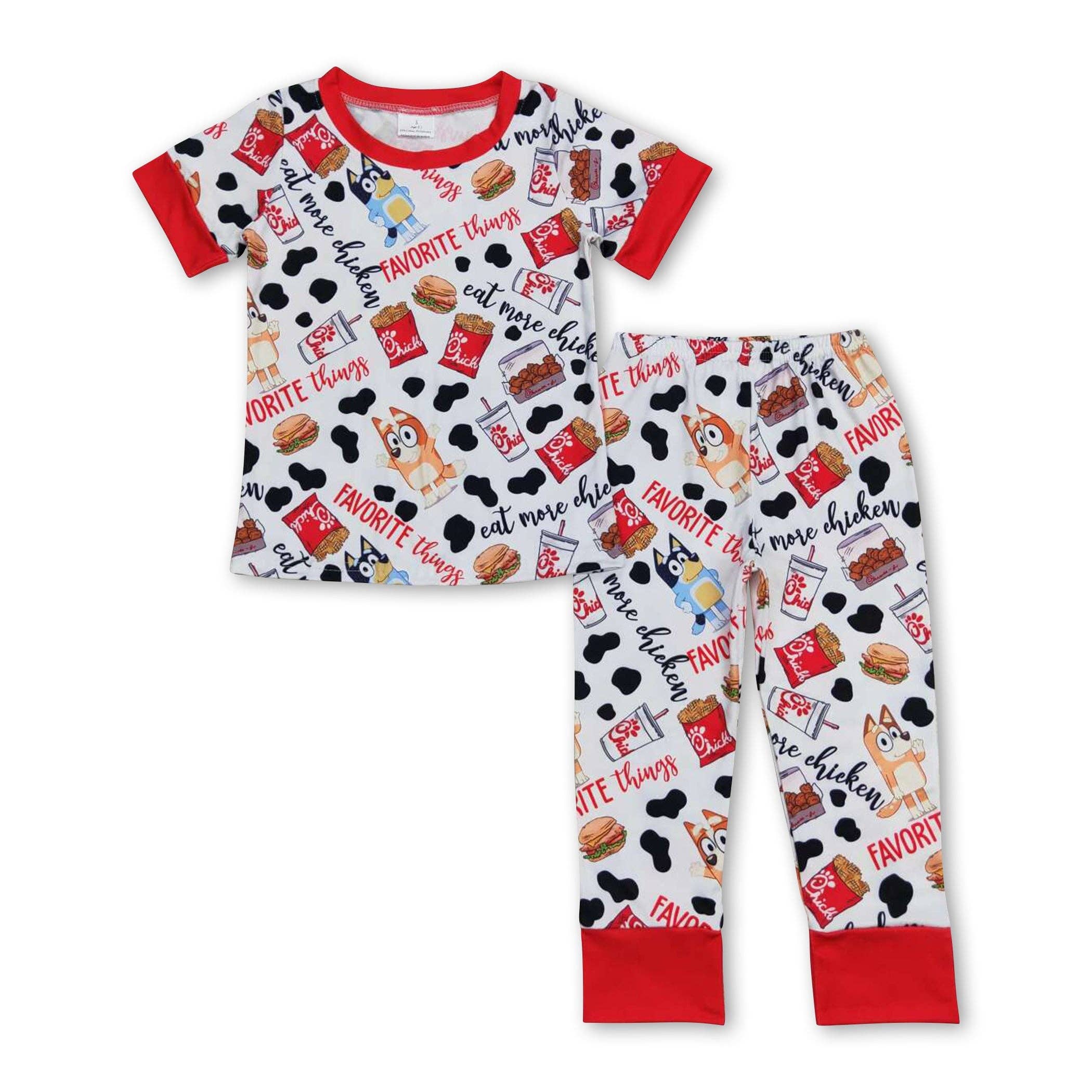 Blue dog x chicken cow print unisex