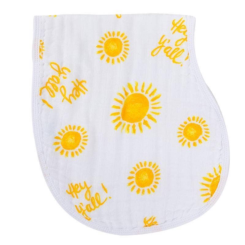 Hey Y’all! Baby Burp Cloth and Bib 2 in 1  Soft Bamboo Organic Cotton Combo