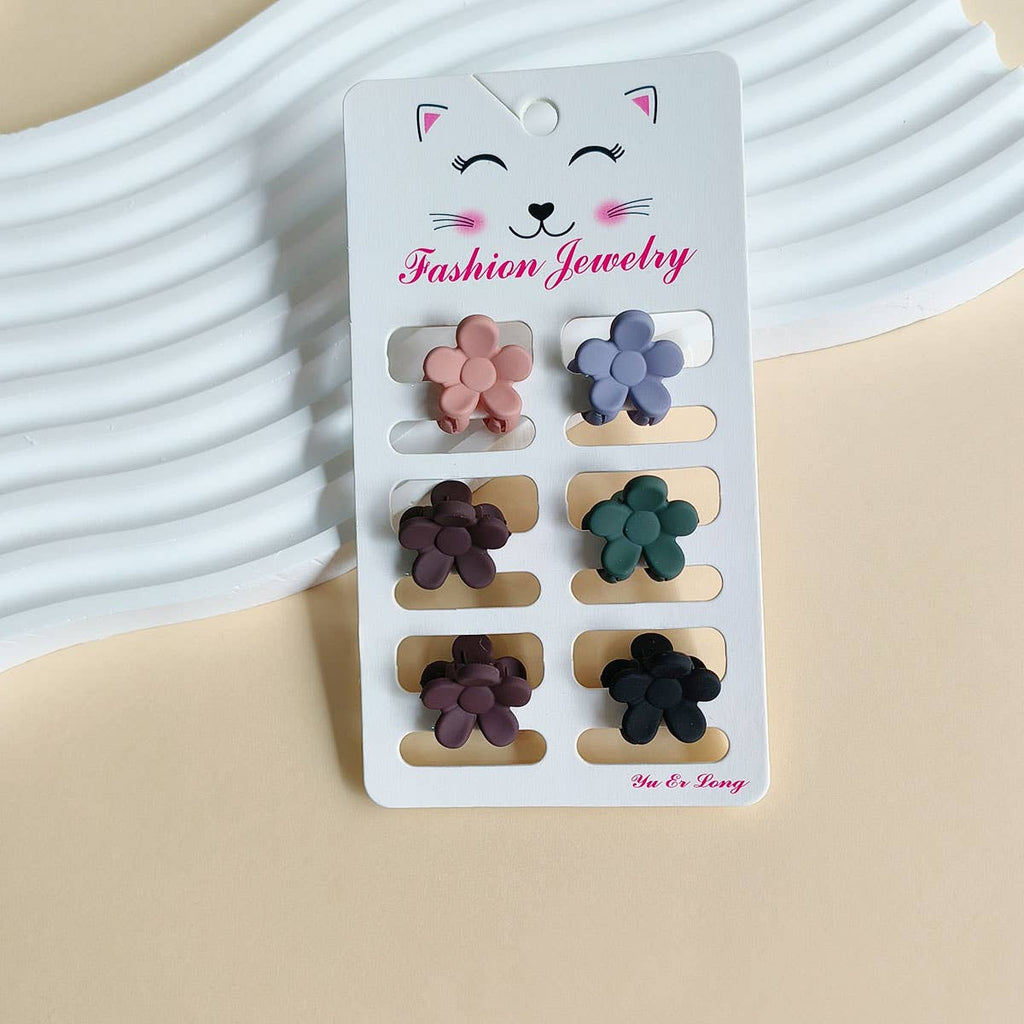 Set of 6 Small Claw Hair Clips, Simple & Chic_CWAHA0386