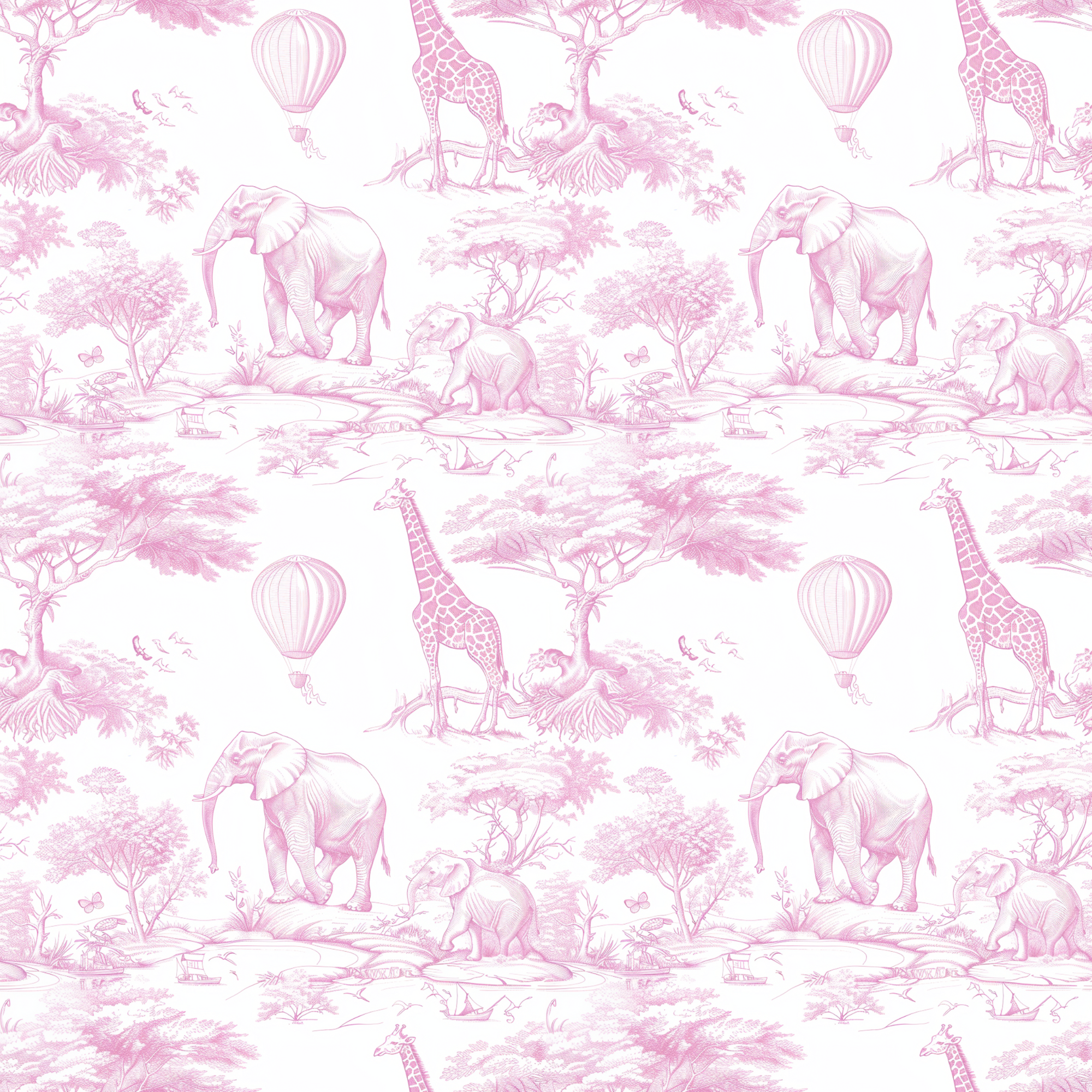 Newborn Swaddle Sash Maternity Sash Toile de Jouy Safari