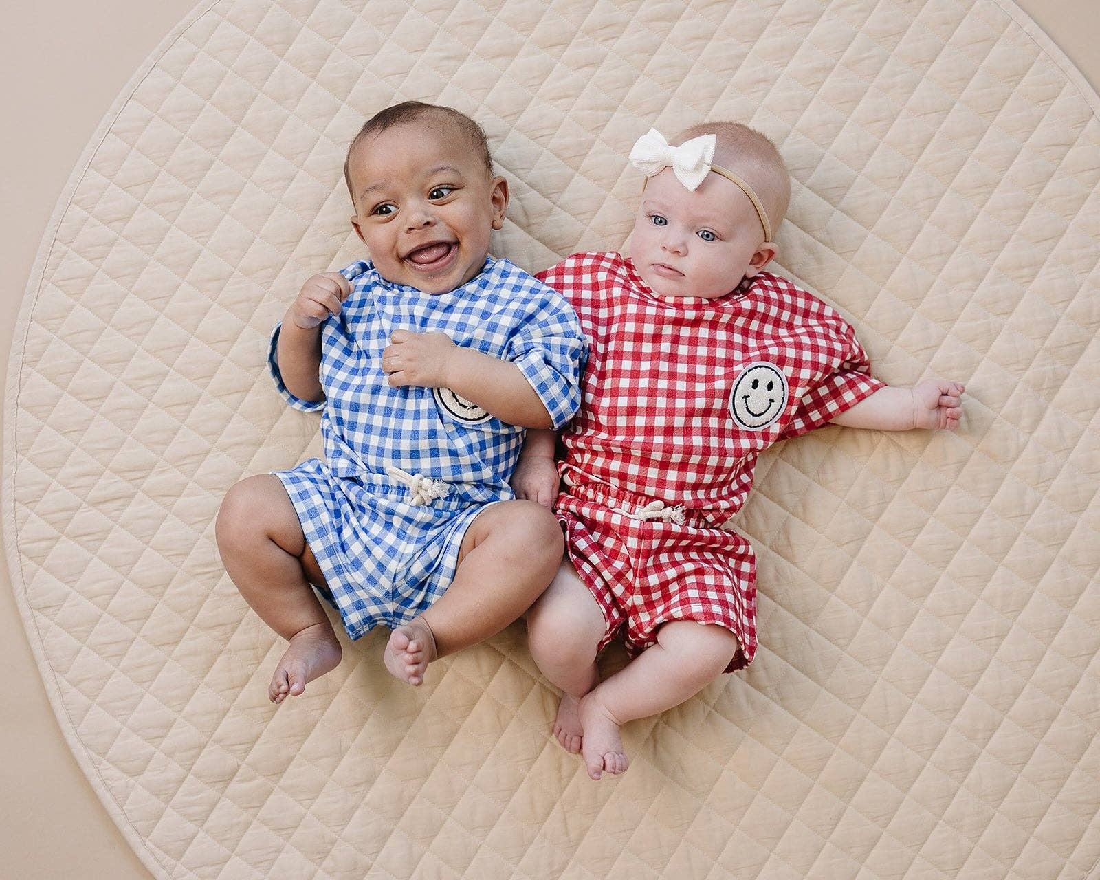 Shorts Set | Blue Gingham