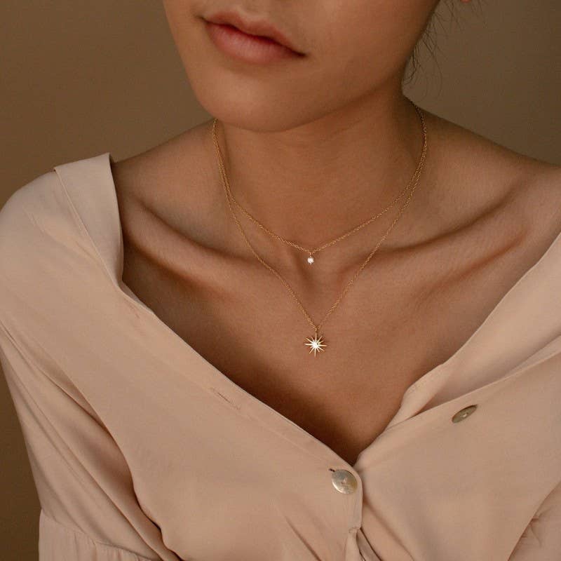18K STAINLESS STEEL TARNISH FREE LAYERED NECKLACE | 40NK9538