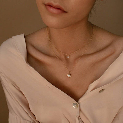 18K STAINLESS STEEL TARNISH FREE LAYERED NECKLACE | 40NK9538