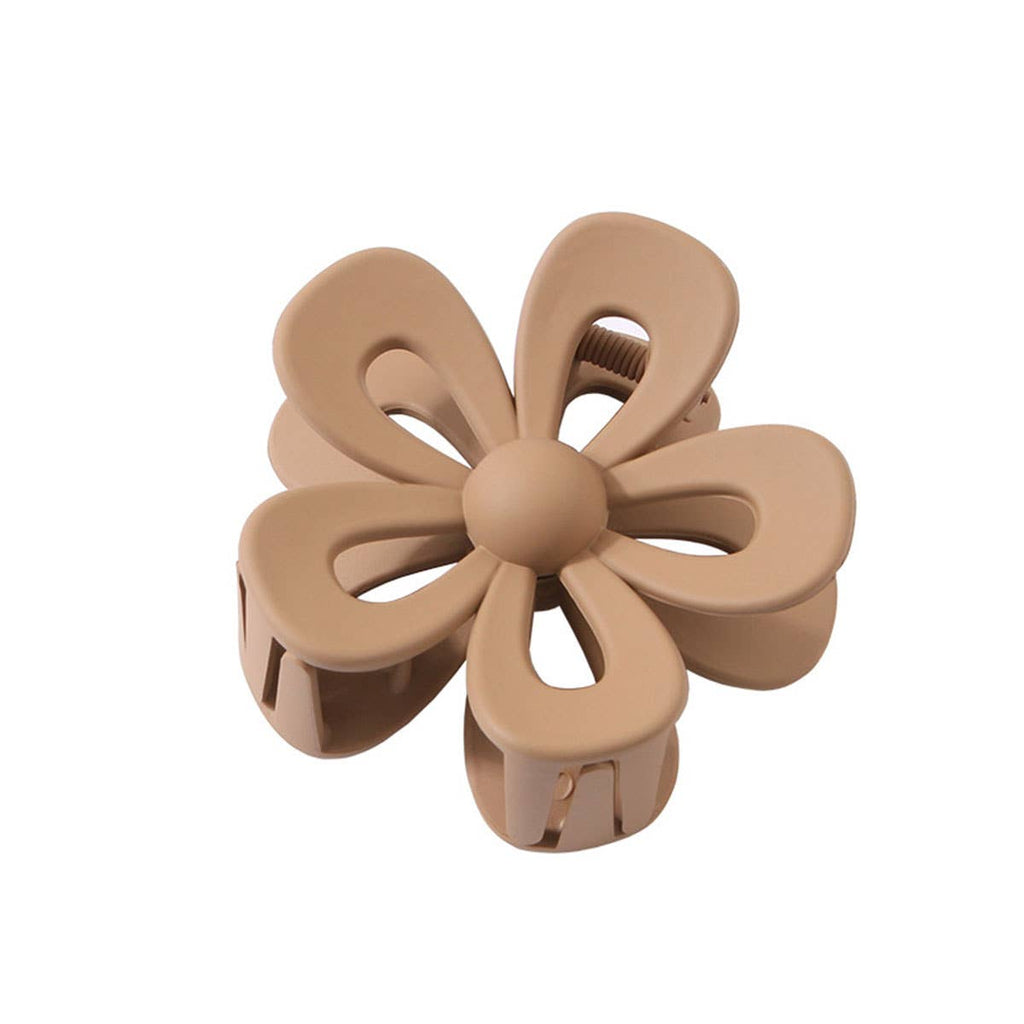 Matte Acrylic Flower Hair Claw Clip for Women_CWAHA07298