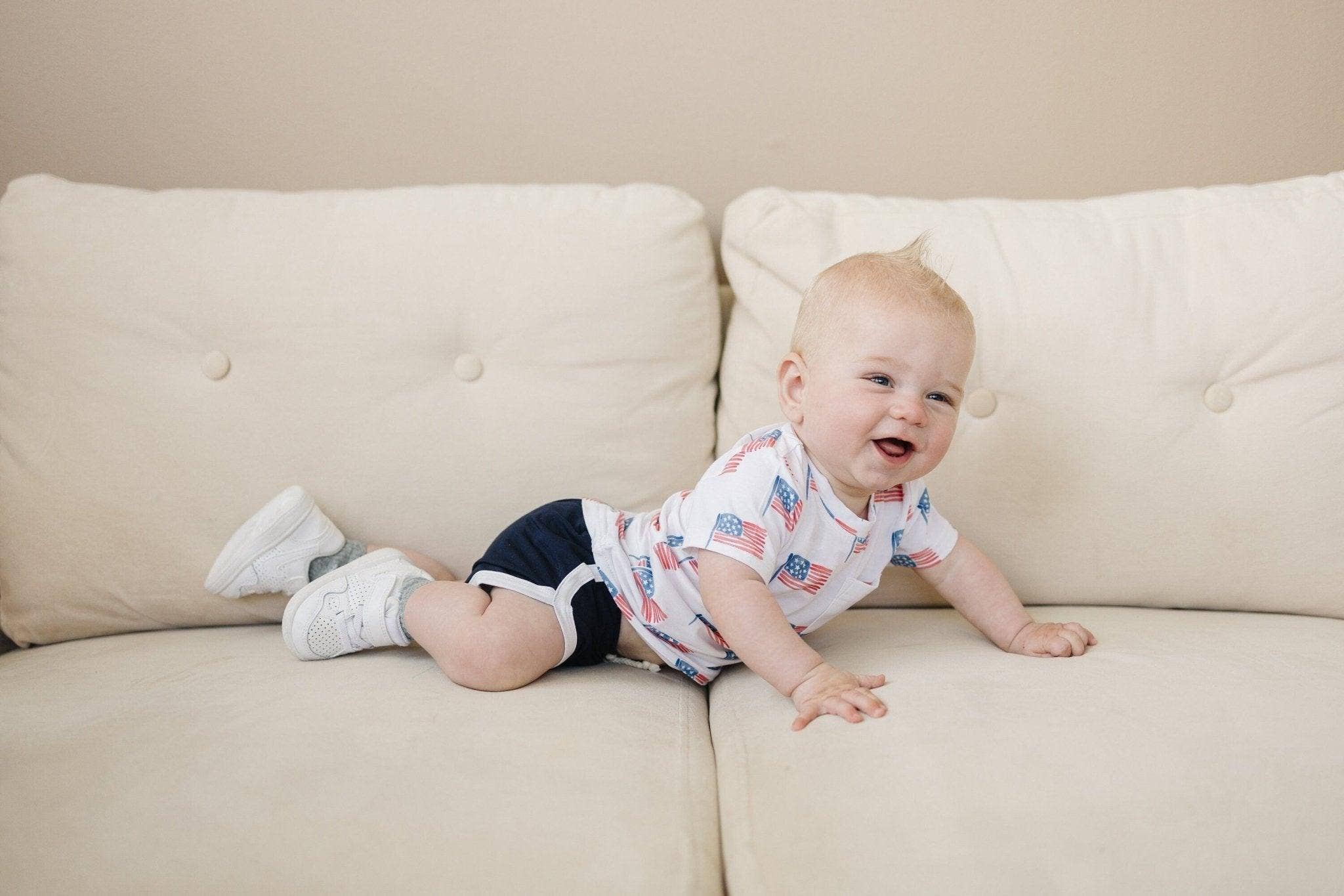 Flag Bamboo Pocket Tee & Shorts 4th of July Clothes Outfit