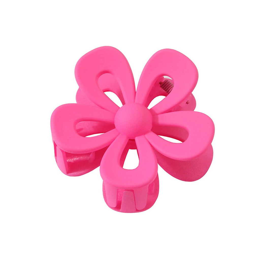 Matte Acrylic Flower Hair Claw Clip for Women_CWAHA07298