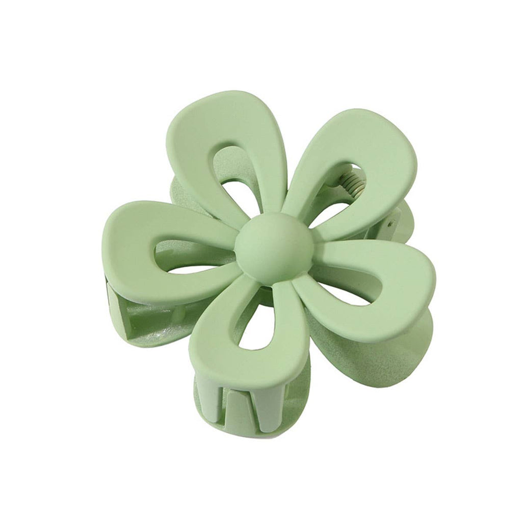 Matte Acrylic Flower Hair Claw Clip for Women_CWAHA07298