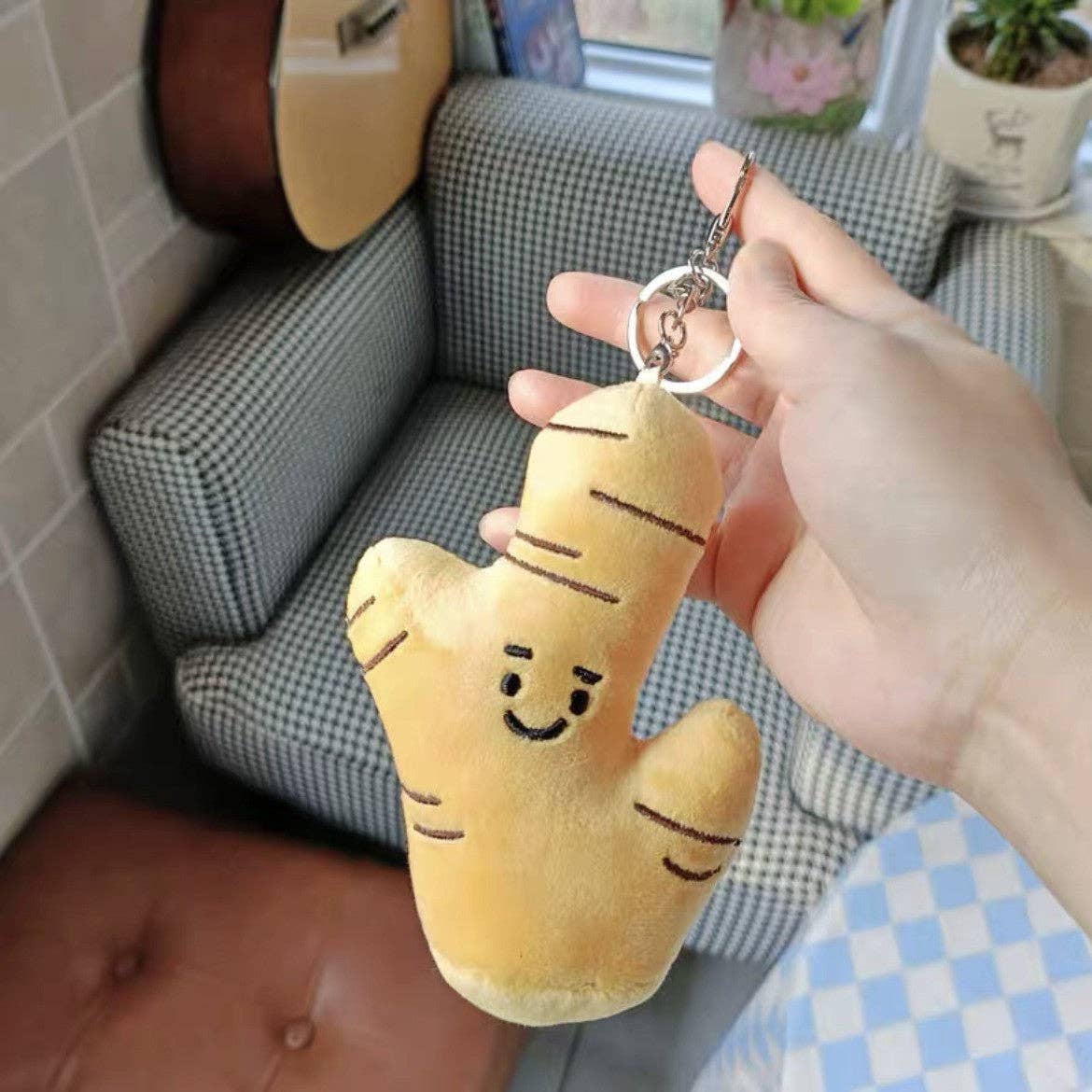 Jellycat Style Cute Food Plush Keychain Fruit Cake Charm