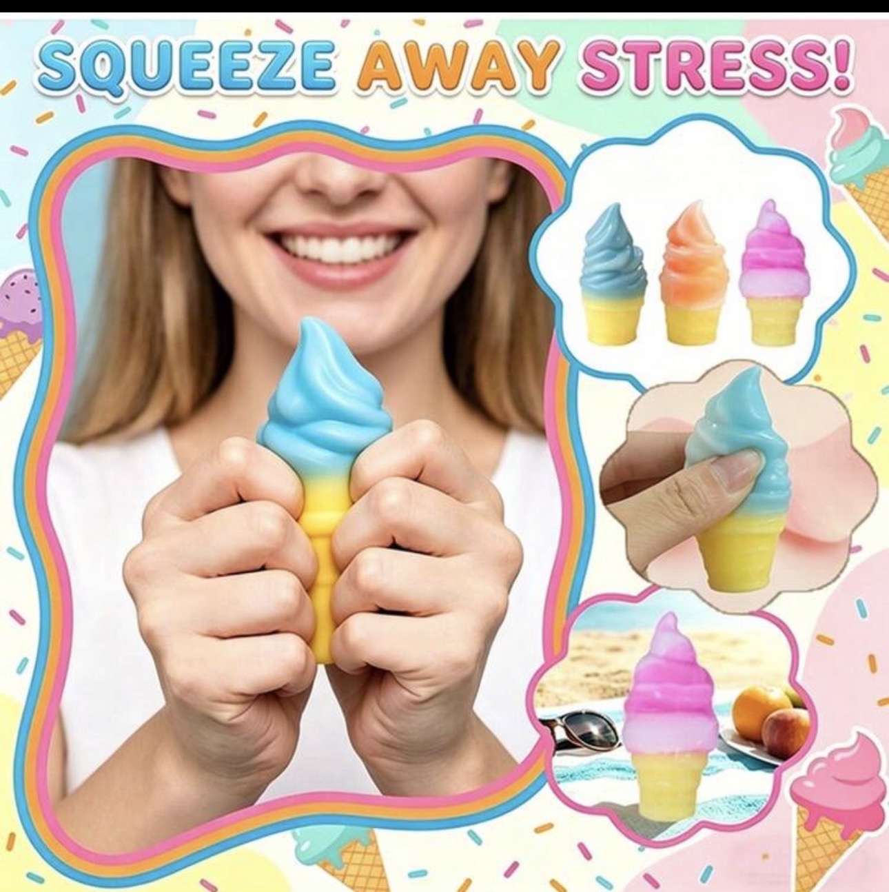 Ice cream squishy mochi