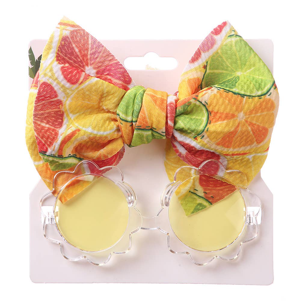 Baby Girl  Sunglasses and floral Headband 2pcs Set
