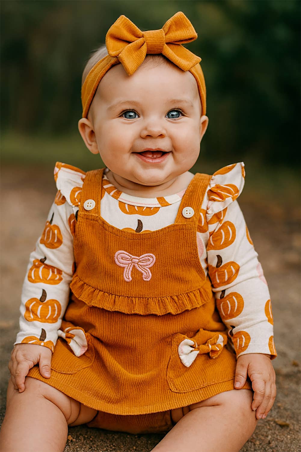 Pumpkin Harvest 3-Piece Baby Dress Outfit