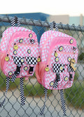 Mini Daisy Checker Pink Backpack little trouble