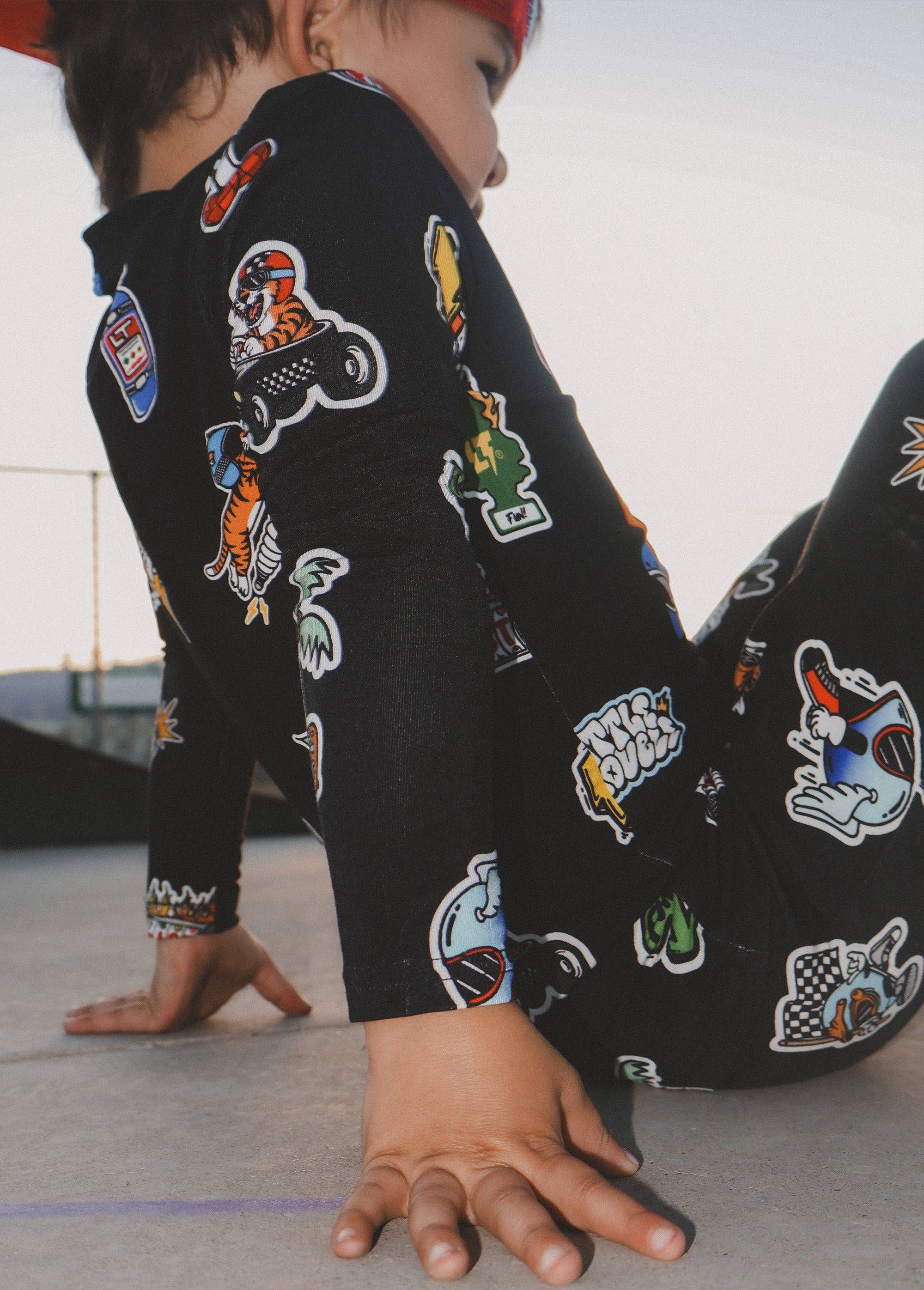 Sticker Slap Bamboo Jammies LITTLE TROUBLE