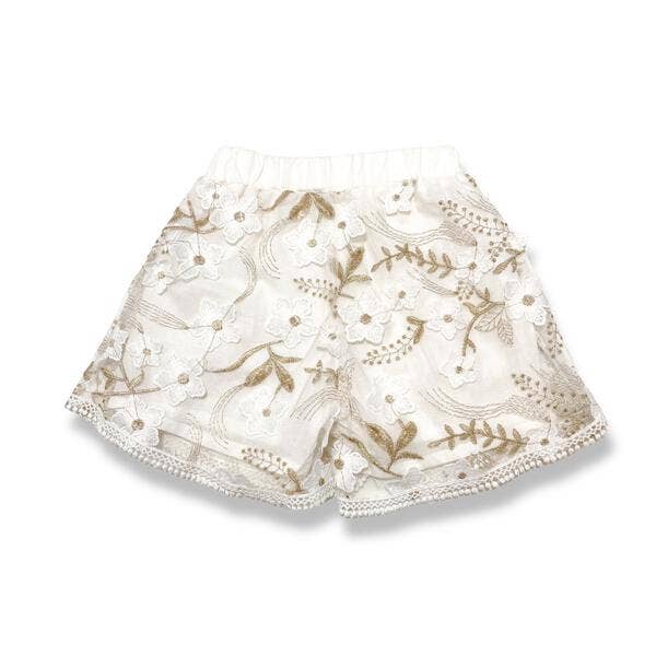 S85 91139  Floral Lace Short