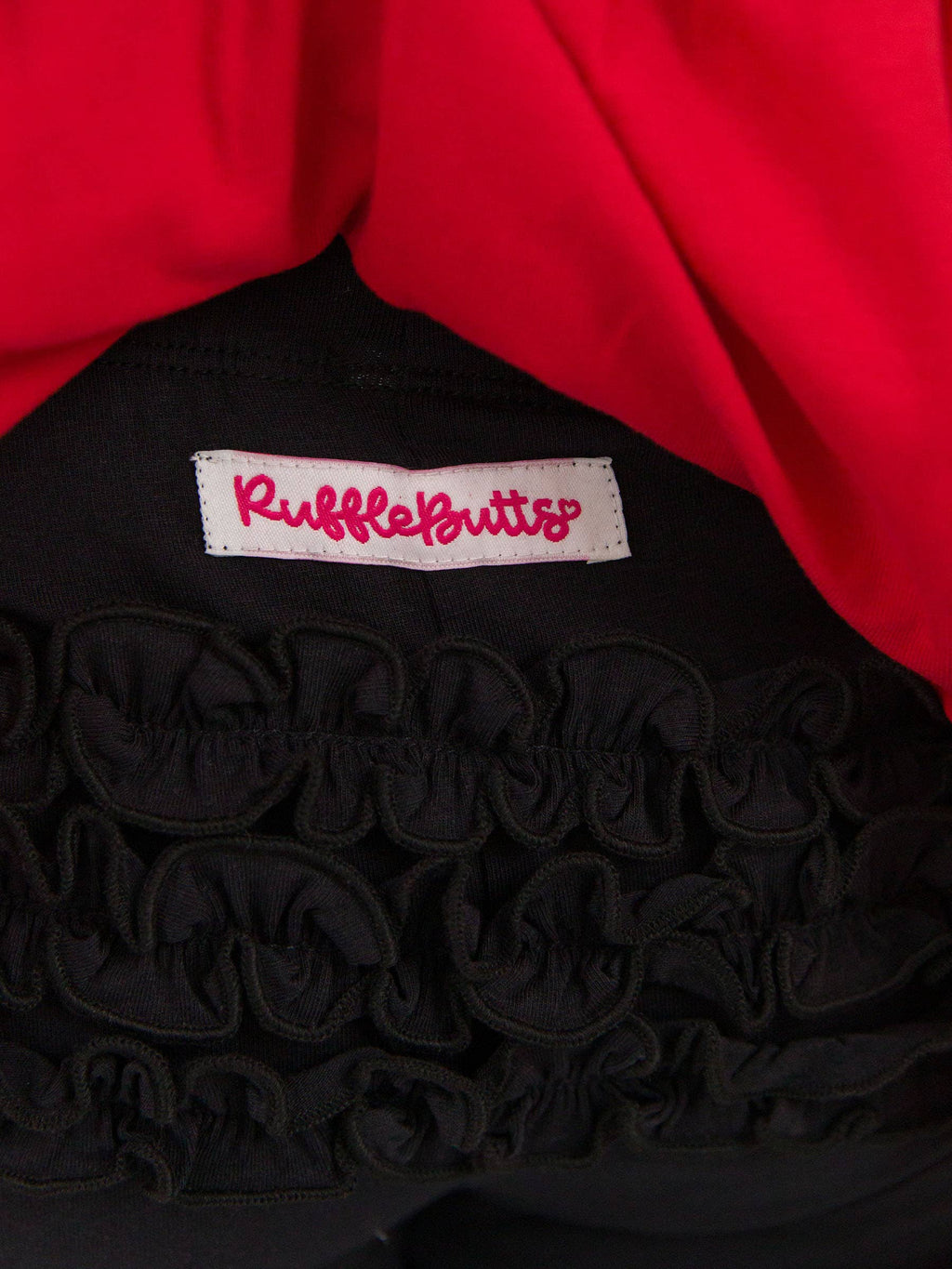 Girls Black Ruffle Leggings