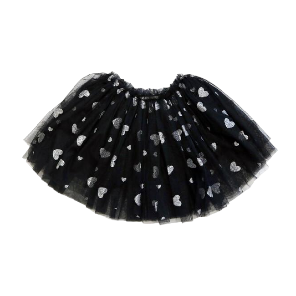 A85 12360 Glitter Heart Tutu Skirt (2 Colors)