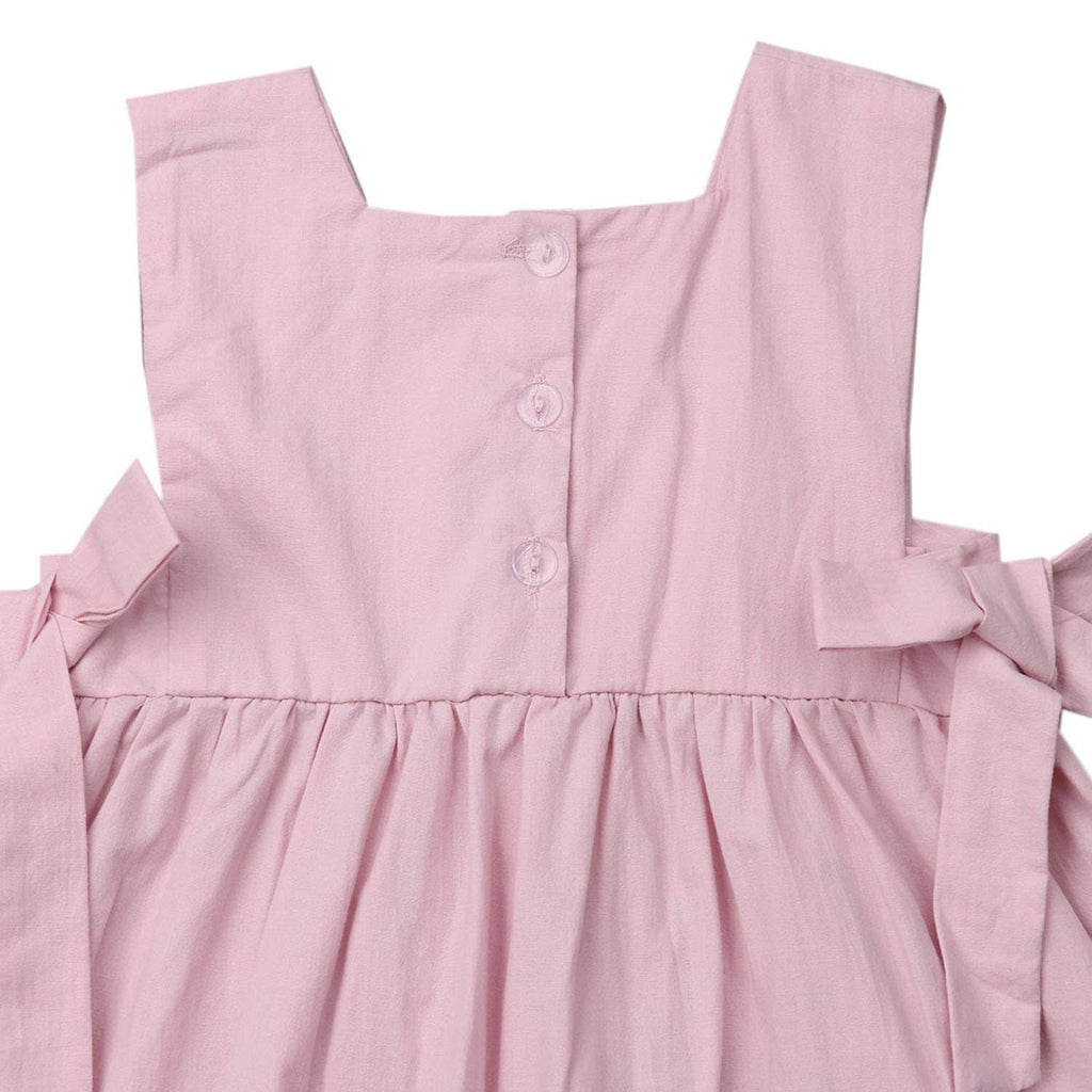 Pink Pleated Baby Girl Dress