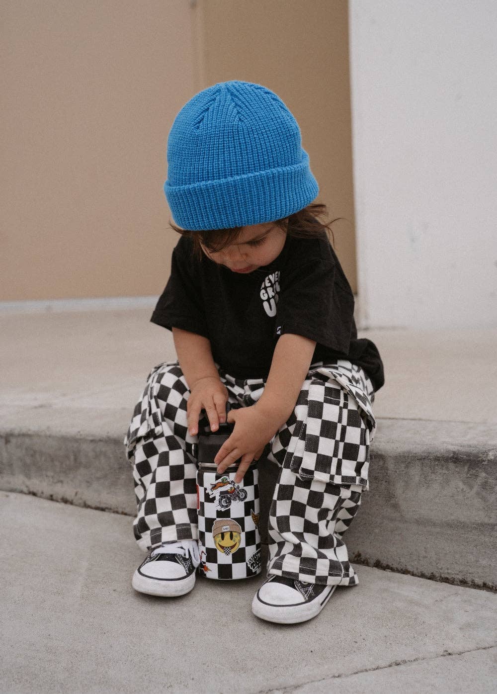 Checkered Baggy Cargo Pants