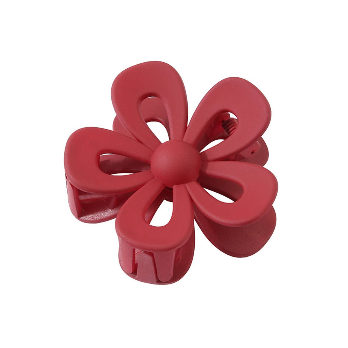 Matte Acrylic Flower Hair Claw Clip for Women_CWAHA07298
