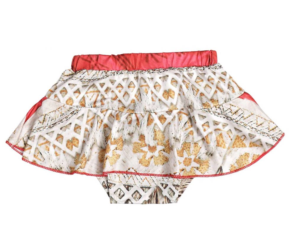 Tribal Flounce Tankini Swimsuit 2pcs Girl Swimwear Set