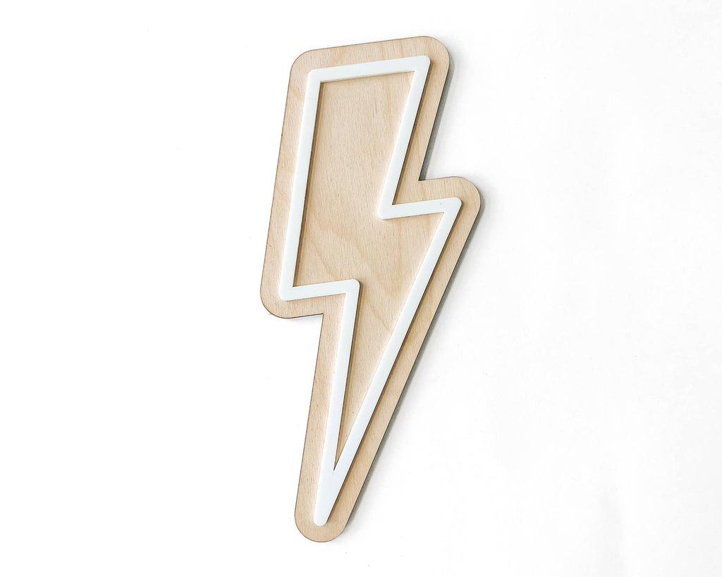 Lightning Bolt Sign, Kids Nursery Decor, Baby Wall Sign