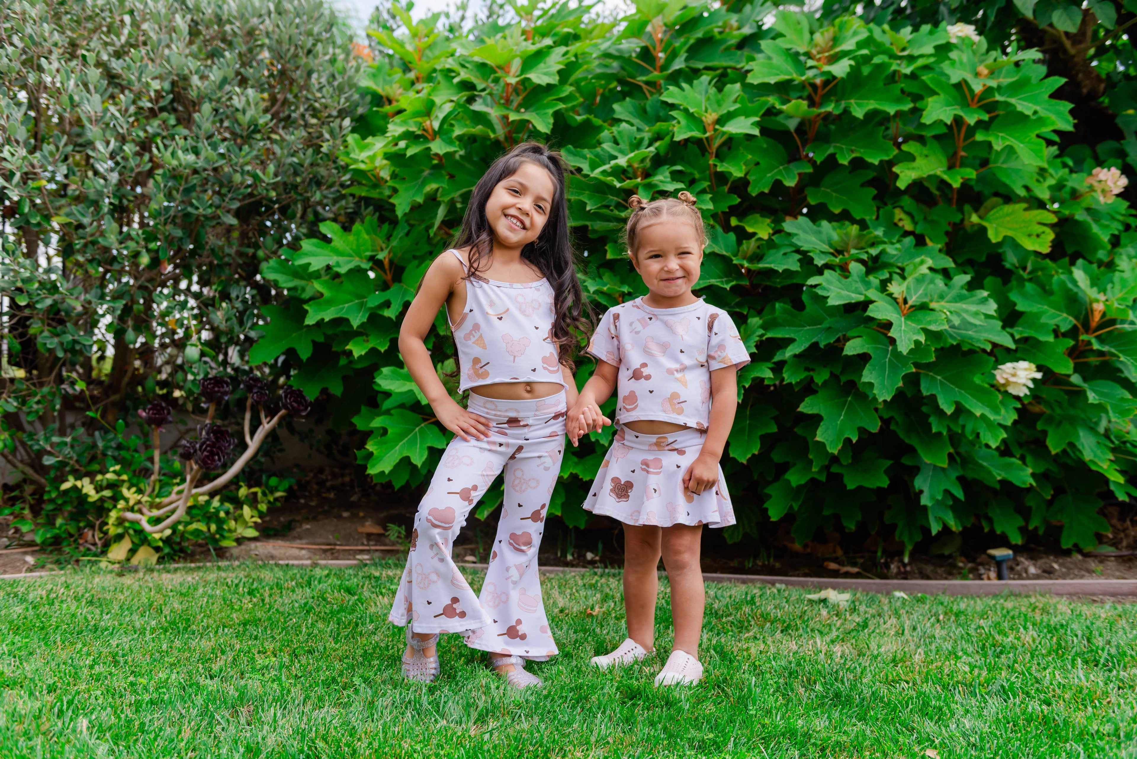 Parks Neutral Snacks Skirt Set - Soft Twirl Skirt & Top