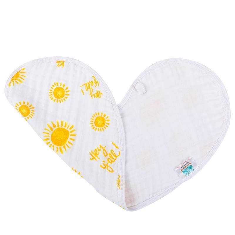 Hey Y’all! Baby Burp Cloth and Bib 2 in 1  Soft Bamboo Organic Cotton Combo