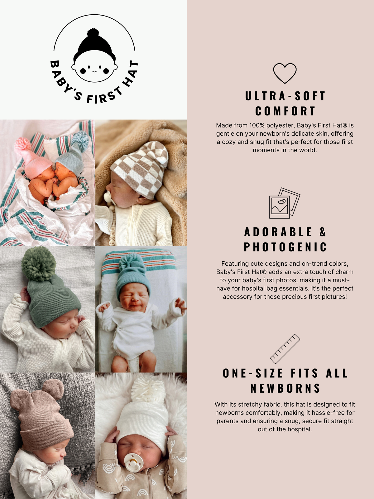 Baby's First Hat®, Christmas Fur Pom