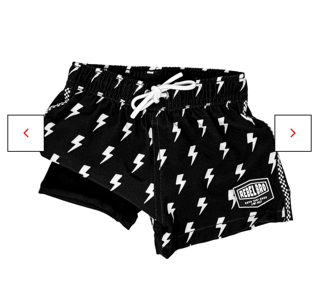 Rebel bro swim shorts w/ wet bag