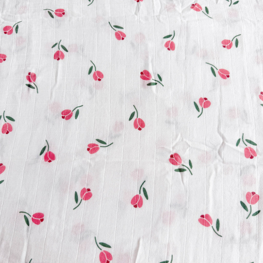 Bamboo Muslin Swaddle Blanket (Tulip)
