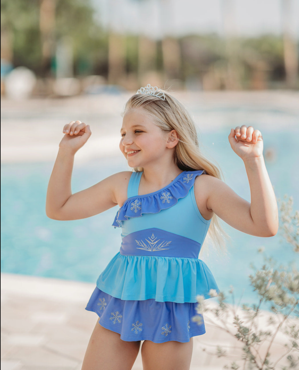 Girls Ice Queen 2pc Swim Suit