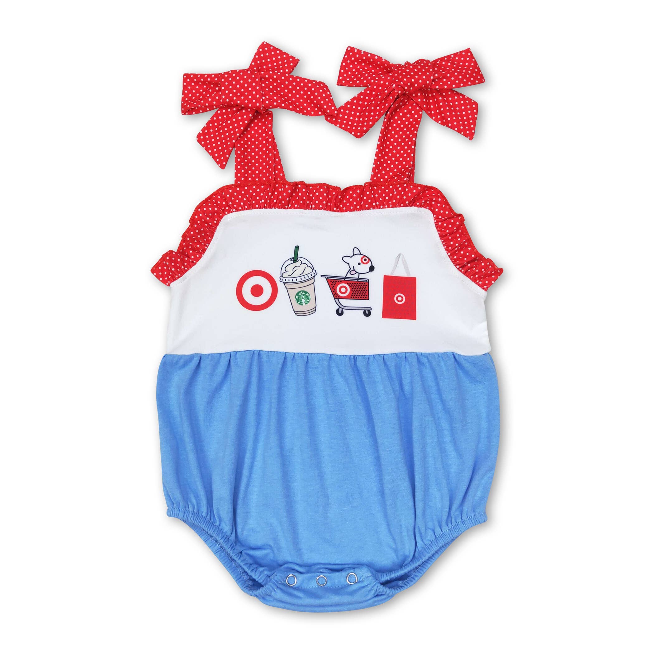 Straps drink cart tunic shorts girls summer clothes