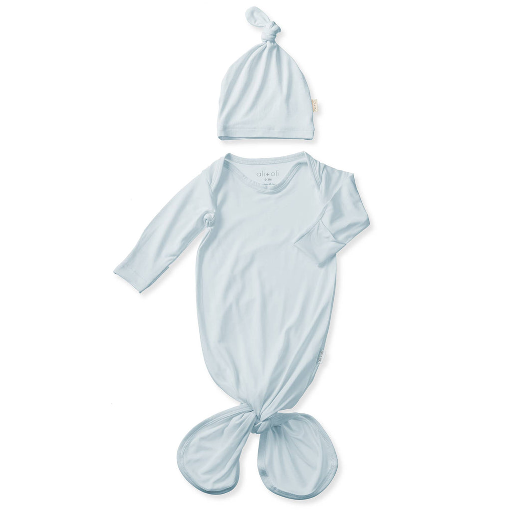 Bamboo Knotted Baby Gown & Beanie | Cute Newborn Clothes