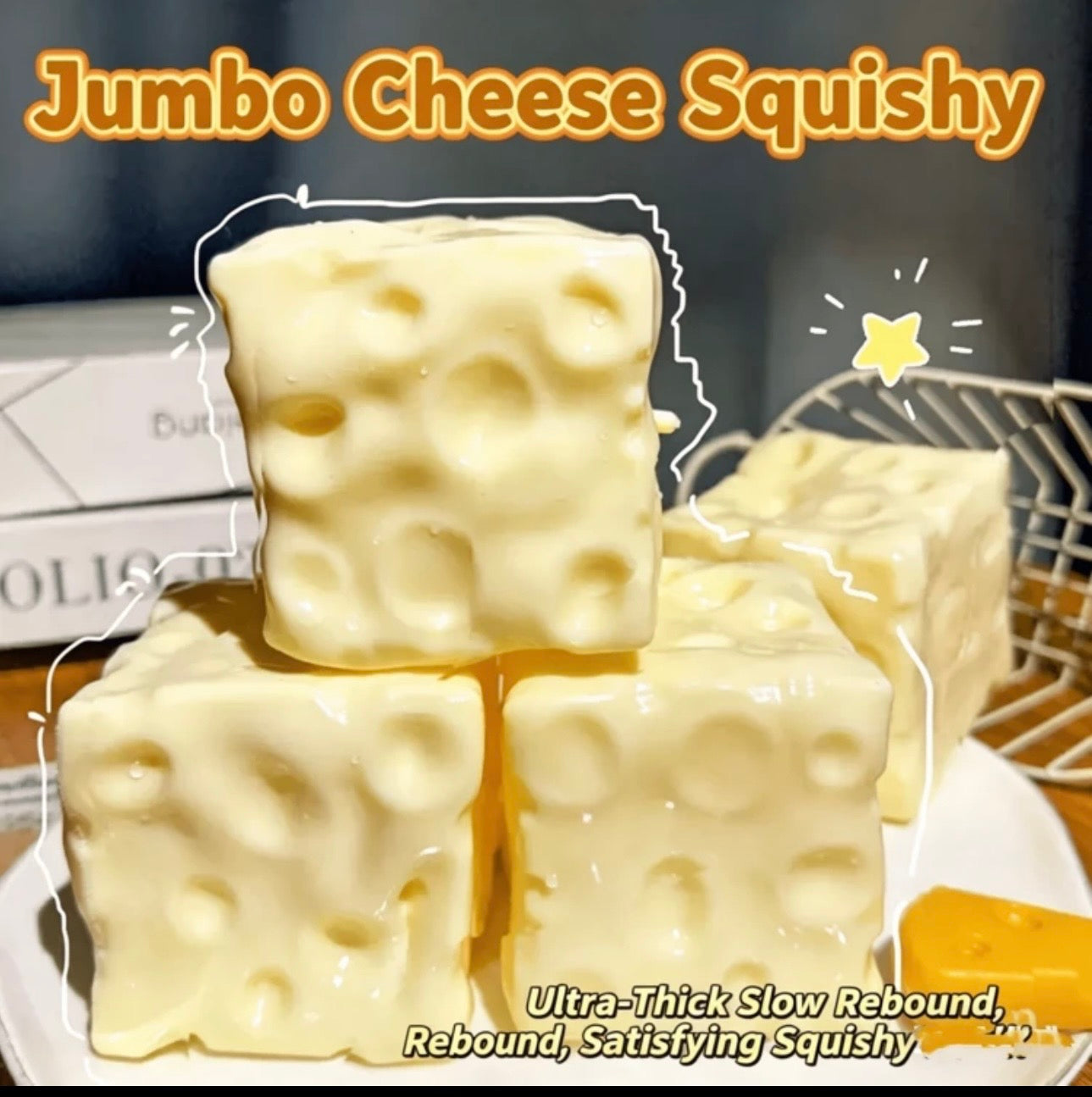 Jumbo slow rise cheese very satisfying squish
