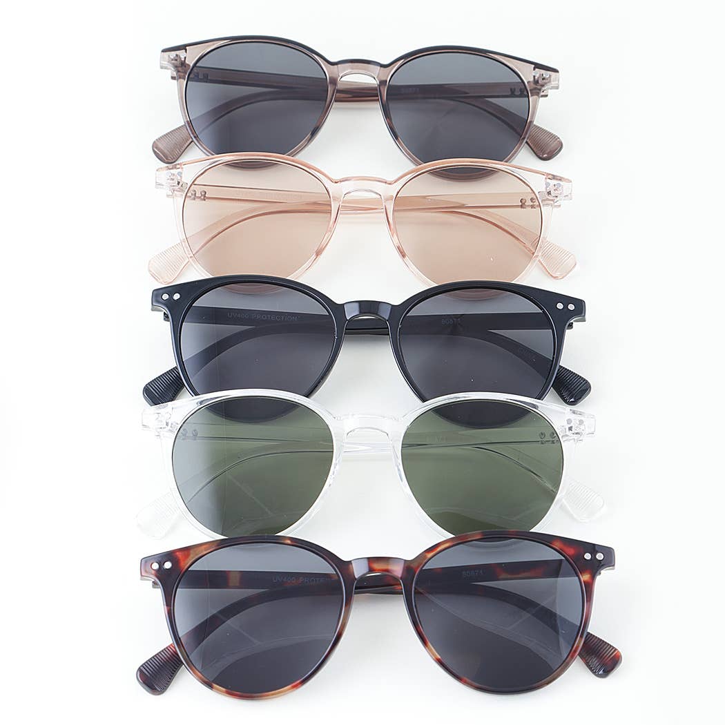 Bolted Minimal Round Sunglasses