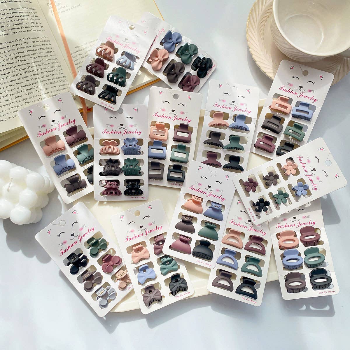 Set of 6 Small Claw Hair Clips, Simple & Chic_CWAHA0386