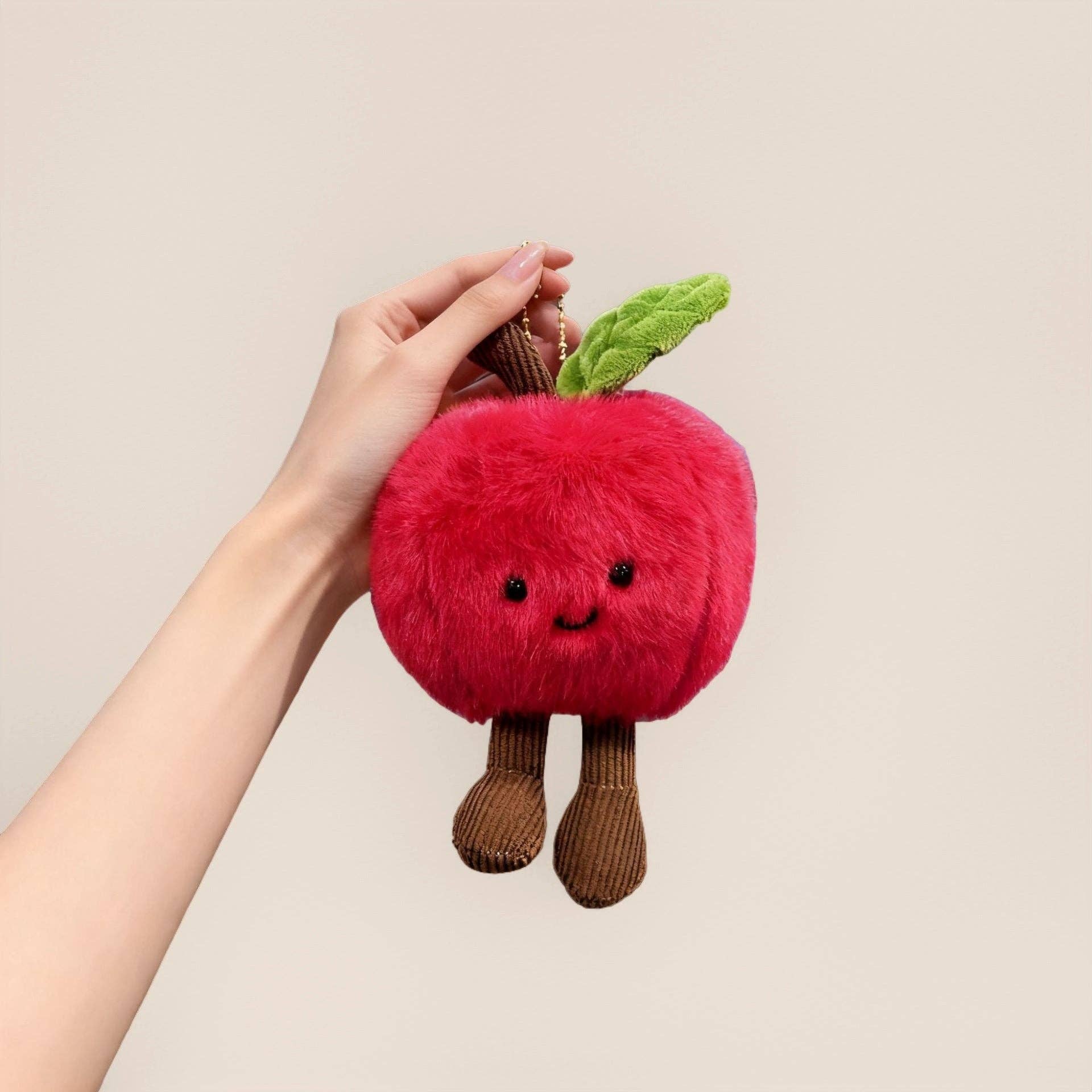 Jellycat Style Cute Food Plush Keychain Fruit Cake Charm